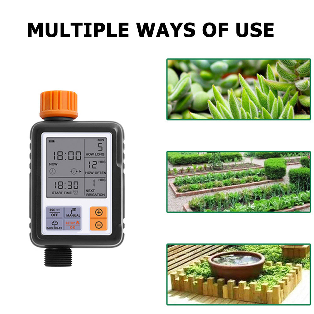 Automatic Garden Irrigation Watering Timer Lawn Tap Hose Sprinkler Timer with LCD Screen and Adapter Automatic Garden Irrigation Watering Timer Lawn Tap Hose Sprinkler Timer with LCD Screen and Adapter